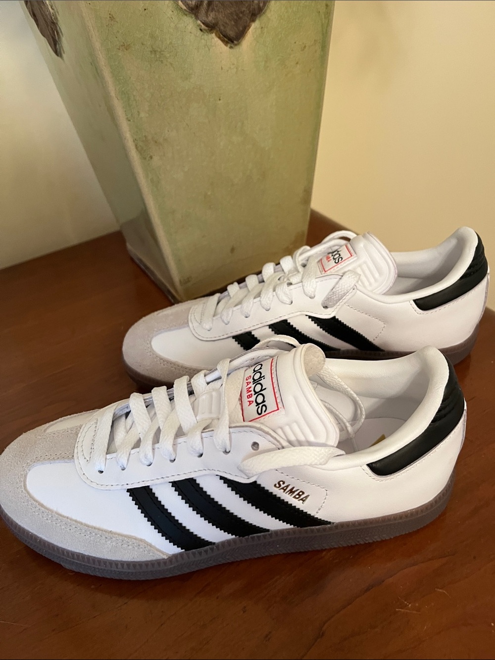 adidas Samba Sneakers in White, Black and Gray